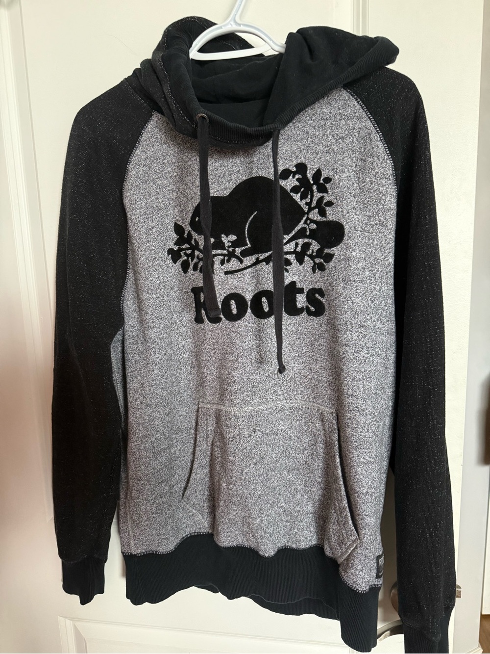 Roots Men’s Gray Heather & Black Zip-Up Hoodie Sweater